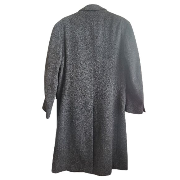 Maitland Of England-VTG-Wool/Cashmere-Charcoal Gray OverCoat-L-Old Money-Flawed - Picture 6 of 13